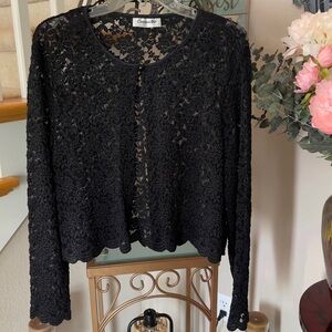 Concepts | Black Lace Cardigan